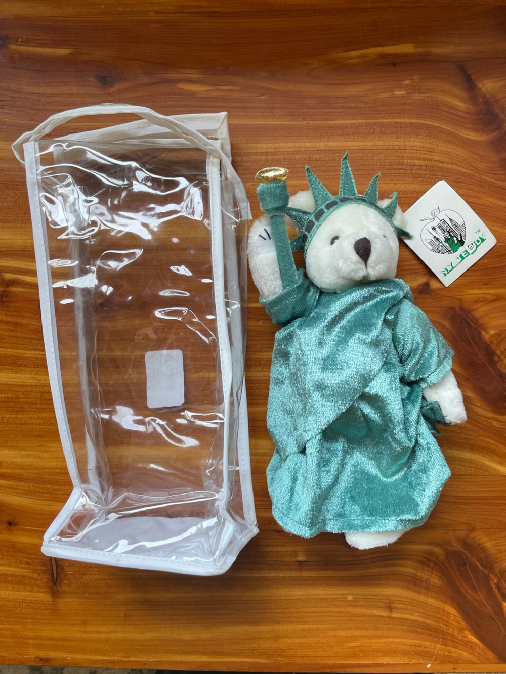 Vintage NY Teddy Statue of Liberty Plush Bear - 1997 - NWT